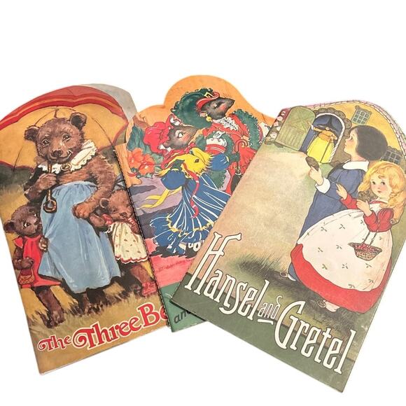 Green Tiger Press Other - VTG 1980's Lot of 3 Reproduction Die-Cut Oversized Children's Books